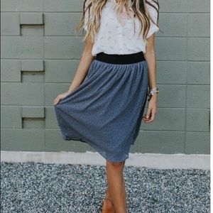 Roolee Martindale Polka Dot Midi Skirt